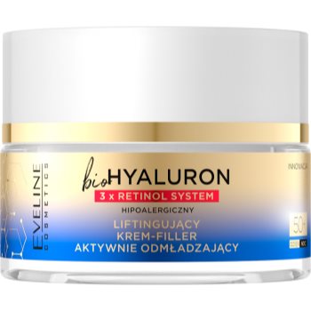 Eveline Cosmetics Bio Hyaluron 3x Retinol System crema lifting de zi si de noapte 50+ - imagine 2